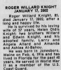 Roger Willard KNIGHT